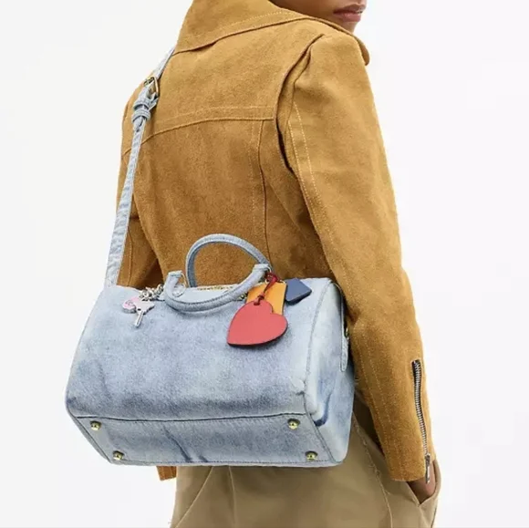 Coach Rowan Large Denim Satchel - Picture 9 of 11